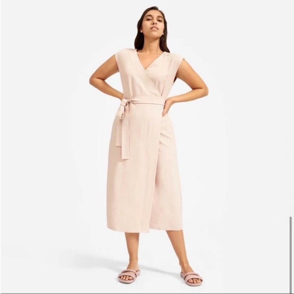 Everlane Japanese‎ Go Weave Wrap Dress in Blush 0